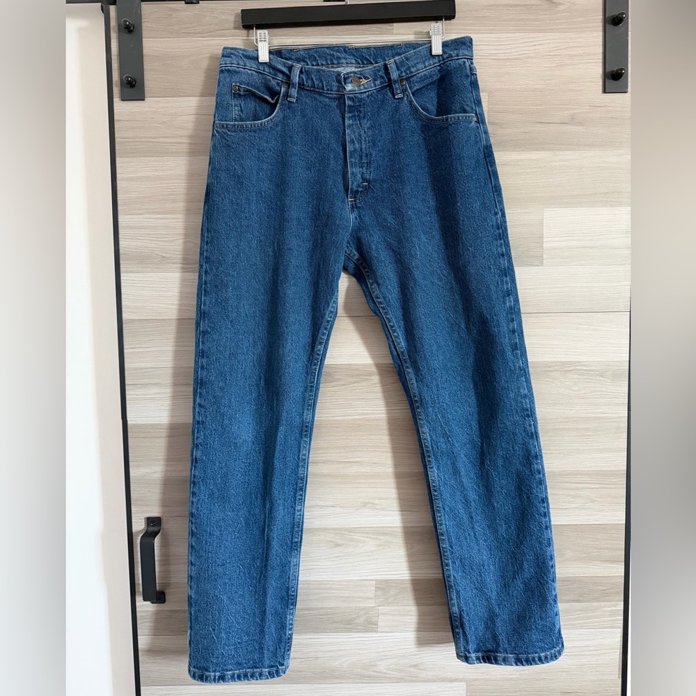 Vintage Wrangler Premium Quality Straight Leg Red Tab Blue Jeans